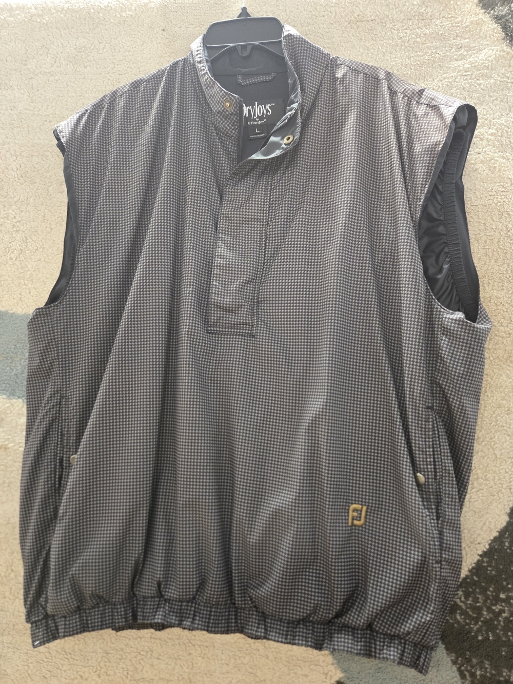 Dryjoys FootJoy Men’s Grey Check Vest